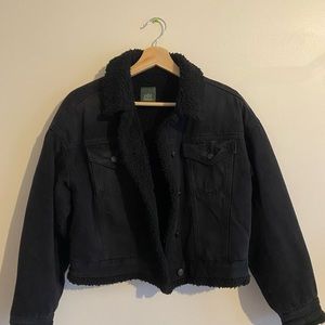black jean jacket